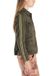 Blazer with side tapes in Olive